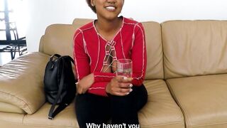 Ebony Teen Gives Casting Director A Wild Blow Job And Rides His Huge Dick