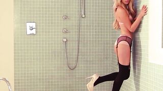 Beautiful big tits MILF models hot posing and passion striptease session