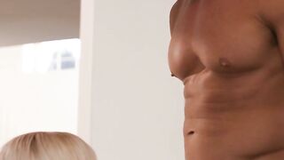 Busty blonde Tgirl Brittney Kade analed so hard