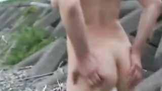Japanese Girl's Anal Adventure at the Beach