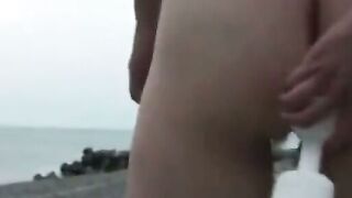Japanese Girl's Anal Adventure at the Beach