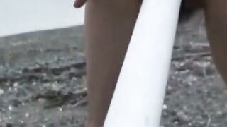 Japanese Girl's Anal Adventure at the Beach