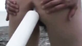 Japanese Girl's Anal Adventure at the Beach