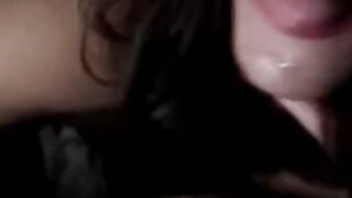 Homemade Facial - Sperm Loving Amateur's Blowjob Delight
