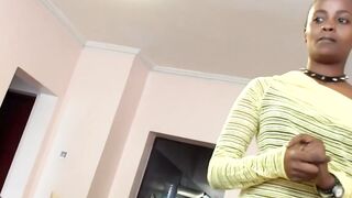 Slutty student Give Sloppy Blow Job & Gets A Long African Load Into Her Mouth