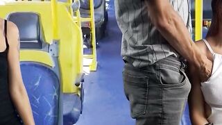 Public Transport Sexual Adventure - Brazilian Girl Rides A Stranger's Dick In Bus