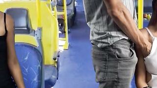 Public Transport Sexual Adventure - Brazilian Girl Rides A Stranger's Dick In Bus