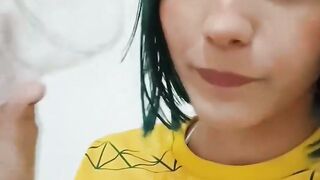 Teen Cosplay Girl Sucks My Dick And Swallows Semen In A Copper Mug