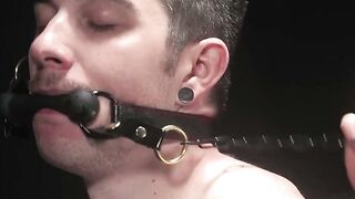 Derek Kage bit gags 3 vulgar twinky mares and brings them to the edge!