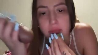 Hot teen brunette get cum on ass after hard BBC pounding