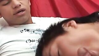 Cute twinks rubbing their hard dongers until a happy ending