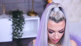 Sexy Tattooed Babe in Lingerie Teases Live on Cam
