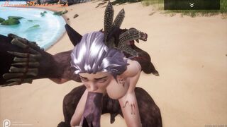 3D Cartoon | Wild Life | 2 Minotaurs Nailed Islander