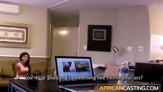 Big penis brutally fucks thin african skank