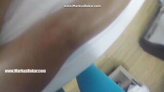 point of view Close Up Rubs to a Babe Hispanic Cougar wearing