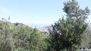 Little Spanish dark haired Older fucking and blowing huge penis into