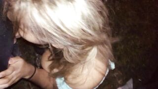 SEXY HISPANIC BLOWS DICK INTO OUTDOORS MAKES ME CUM TWICE