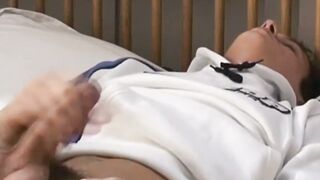 Alexander Petrov solo session ends with dick spitting cum load