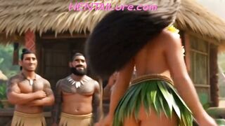 Tribal Village Group Sex With Curvy Exotic Beauty Moana