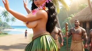 Tribal Village Group Sex With Curvy Exotic Beauty Moana