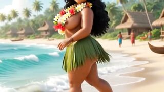 Tribal Village Group Sex With Curvy Exotic Beauty Moana