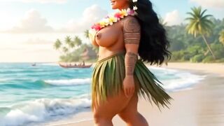 Tribal Village Group Sex With Curvy Exotic Beauty Moana
