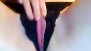 Amateur Webcam Girl Masturbates with Toys in Crotchless Panties