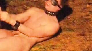 Obedient Soldier: Outdoor BDSM Spanking Session