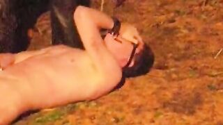 Obedient Soldier: Outdoor BDSM Spanking Session