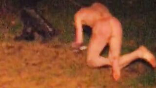 Obedient Soldier: Outdoor BDSM Spanking Session