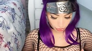 Anko Mitarashi Cosplay Teases With Toy Assjob And Cumshot