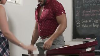 Step-Daughter's Office Roleplay: Professor Fucks college girl In Classroom
