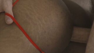 Busty Ebony Trans Friend Shows Off Her Wet Ass