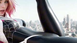 Gwen Stacy's Curvy Spider-Suit Reveals Her Perfect Ass in Anal Ecstasy