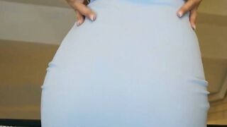 Hot Latina Babe Twerking and Dancing Naked Upskirt