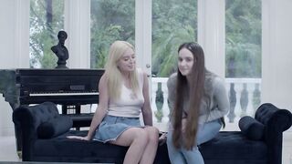 Petite Hazel Moore Threesome with Stepdad and Friend