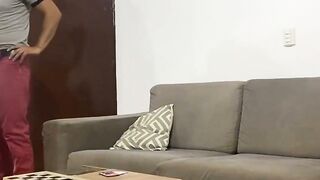 Latina Amateur Gets Blowjob and Facial After Darts Game