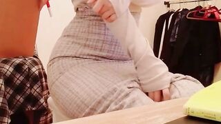 Sexy Asian Babe Strips and Toys on Webcam