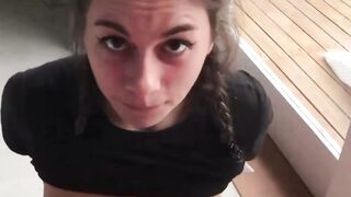 18-Year-Old Teen Gives Passionate On-Camera Blowjob