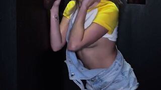 Coco Lovelock Deepthroats a BBC in a Glory Hole