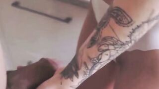 Brunette Goddess Black Cat Strips and Teases in Sensual Kitchen POV