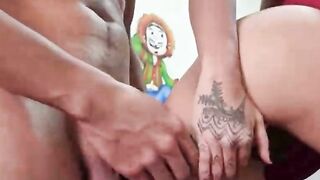 Joy Ski and a Friend Share a Big Cock in POV Threesome