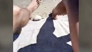 Public Beach Fun: Amateur Couple's Adventure