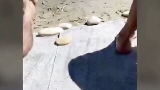 Public Beach Fun: Amateur Couple's Adventure