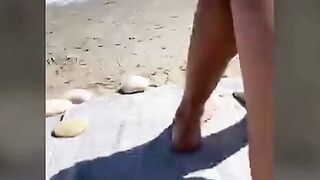 Public Beach Fun: Amateur Couple's Adventure