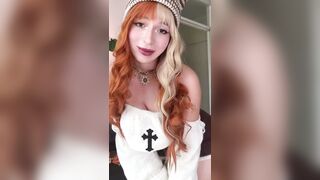 Redhead Amateur Rides Dildo Cowgirl Style