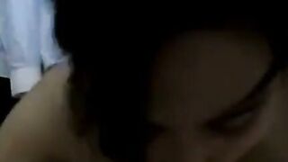 Vietnamese Amateur Girl Sucks White Guy's Dick