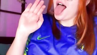 Brazilian Redhead With Big Ass Masturbates Solo