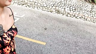 POV: Big Assed Thai MILF Amateur GF Gets Rough Outdoor Fuck
