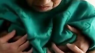 Petite Japanese Granny Takes a Big Black Cock